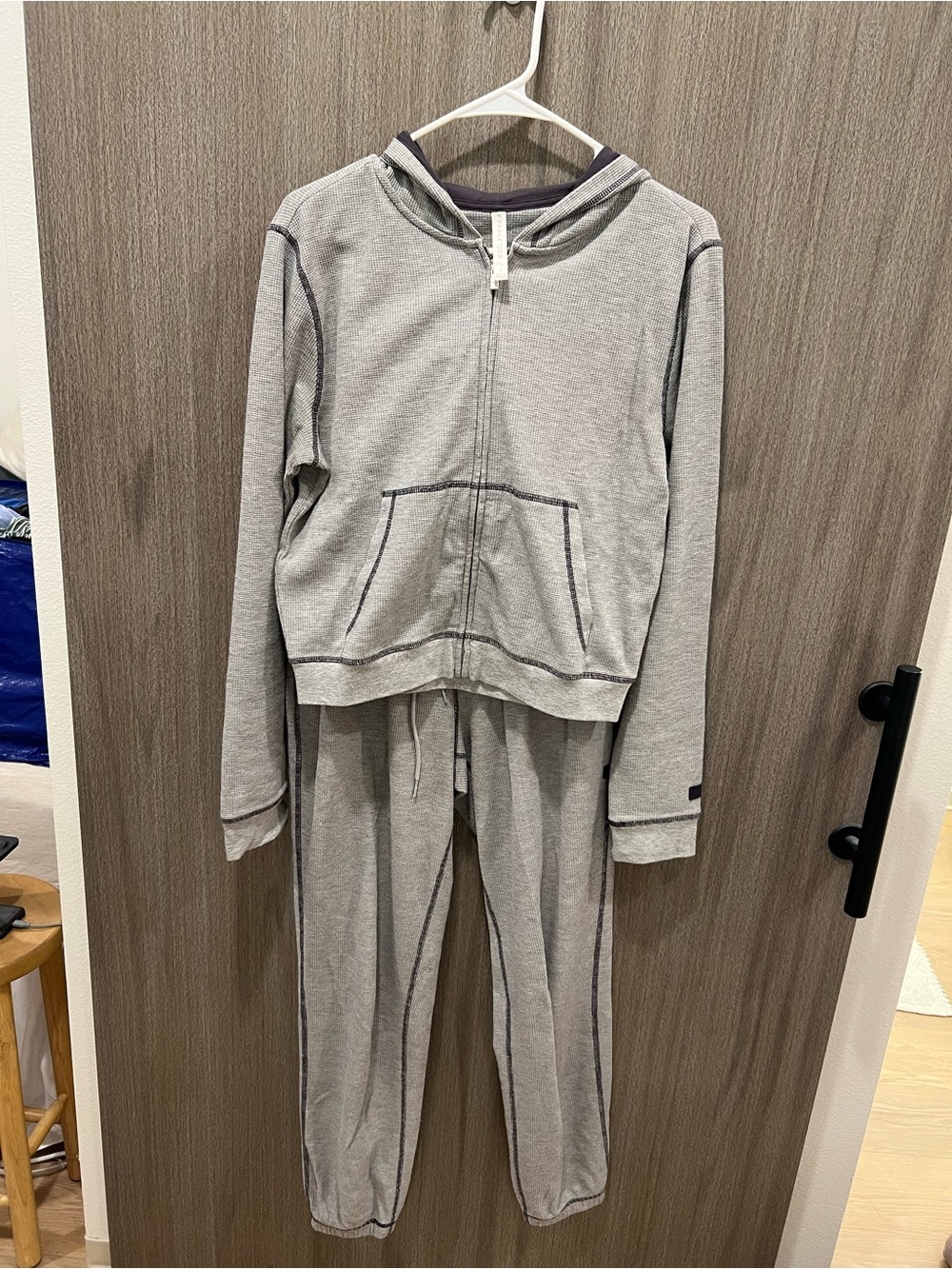 Fabletics Gray Hoodie & Jogger Set